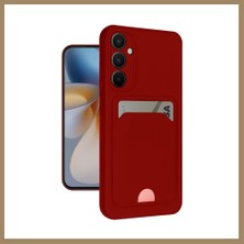 Bezos Samsung Galaxy S24 Fe Uyumlu Kılıf Kelvin Kartvizitli Silikon - Kırmızı 22