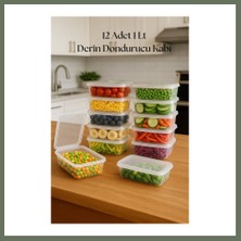 Bezos 12?li Derin Dondurucu Saklama Kabı & Organizeri 1 Lt 12,5X19,5X5,5 cm Bezos1