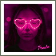 Bezos Pembe LED Işıklı Kalp Gözlük ? 3 Modlu Parti & Glow Gözlüğü Bezos1