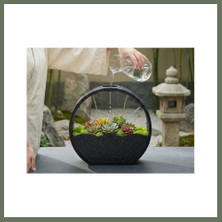 Bezos 3D Baskı Self-Watering Planter - Kendi Kendini Sulayan Saksı-Siyah Bezos1