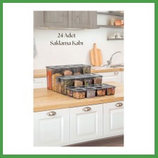Soi Home 24'lü 3 Boy Kavanoz Seti & Saklama Kabı & Erzak Kabı 8X650/1300/1900 ml (40 Lı Etiket Hediyeli) Soı