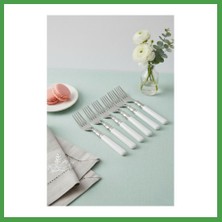 Soi Home 6?lı Paslanmaz Çelik Soft Beyaz Yemek Çatalı Seti Soı