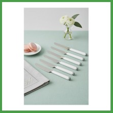 Soi Home 6?lı Paslanmaz Çelik Yemek Bıçağı Seti Beyaz Saplı 15 cm Soı