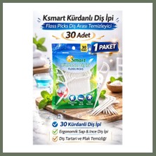 Bezos Ksmart Kürdanlı Diş Ipi 30 Adet Floss Picks Diş Arası Temizleyici 1 Paket Bezos1