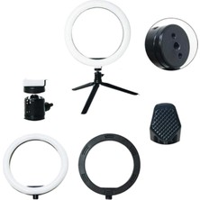 Tr ® 8inç 20CM Youtube Instagram Tiktok Selfie Stüdyo Video Fotoğraf Ring Light Tripod LED Halka