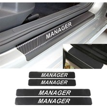 Tr Oto Manager Karbon Kapı Eşiği Koruma Sticker (4 Adet)