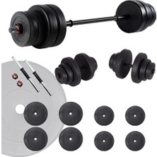 Tr Spor 35 kg Halter Seti ve Dambıl Seti Ağırlık Fitness Seti