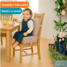 Tr Bebekler ve Çocuklar Için Sandalye Yükseltici Mama Sandalyesi Minderi Bej, 00090