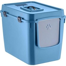 Tr Handor Kapalı Kedi Tuvaleti Xxl 57X39X43 - Mavi