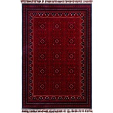 Tr Elvey Home Afgan Vintage Kaymaz Taban Gerçek Kadife Bambu Sık Dokuma Otantik Dekoratif Zamansı