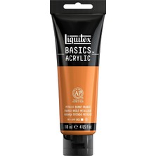 Tr Basıcs Akrilik Boya, 118ML (4 Oz) Tüp, Metalik Yanmış Turuncu