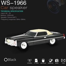 Tr WS-1966 Nostaljik Araba Şeklinde Bluetooth Hoparlör, Şarjlı Taşınabilir, Sd Kart, Usb, Fm R