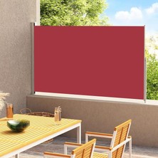 Tr Teras Için Geri Çekilebilir Yan Tente, 180 x 300 Cm, Kırmızı, Dış Mekan Için Güneş Koru