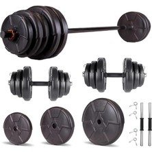 Tr Spor Hero Serisi 85 kg Dambıl Seti ve Halter Seti Ağırlık Fitness Seti