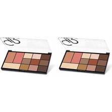 Tr City Style Face &amp; Eye Palette No: 01 Warm Nude - Allık, Bronzer, Aydınlatıcı ve 9'lu Far