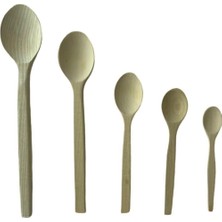 Tr Mobilreyon 5li Ahşap Kaşık Seti 5 Boy 42-33-27-23-20 cm 5 Boy Tahta Kaşık