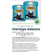 Tr Marsilya Sabunu Kokulu Kedi Kumu 3 x 10L (30L) - Topaklanan Gri Beyaz Bentonit, Tozsuz Ince Tane