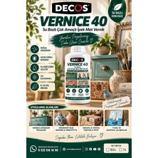 Tr Vernice 40 Matt - Su Bazlı Çok Amaçlı Ipek Mat Şeffaf Vernik – Mobilya, Ahşap, Mdf, Deku