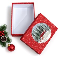 Tr Yılbaşı Hediye Kutusu – 27X19X7 cm Noel Temalı Kapaklı Hediye Kutusu | Dayanıklı Karton,