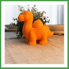 Soi Home 3D Baskı Dinozor Yumurtalık - Sevimli Eggosaurus Yumurta Tutucu-Turuncu Soı