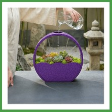 Soi Home 3D Baskı Self-Watering Planter - Kendi Kendini Sulayan Saksı-Mor Soı