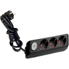 Tr Multi-Let Üçlü Anahtarlı 2 Metre Siyah,beyaz