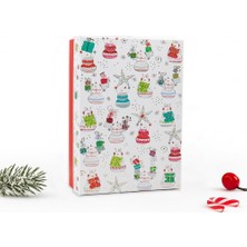 Tr Yılbaşı Hediye Kutusu – 14X9X5 cm Noel Temalı Kapaklı Hediye Kutusu | Dayanıklı Karton,