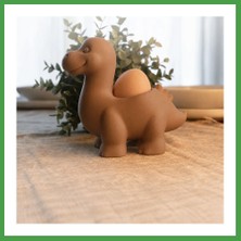 Soi Home 3D Baskı Dinozor Yumurtalık - Sevimli Eggosaurus Yumurta Tutucu-Kahverengi Soı