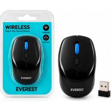 Go İthalat Wıreless - Kablosuz Siyah - Lacivert USB Optical Mouse Vakum Ambalaj 1600DPI Pilli = 1AA Smw-87 (5673)