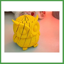 Soi Home 3D Baskı Hareketli Baykuş Figürü - Eklemli Flexi Oyuncak - Sarı Soı