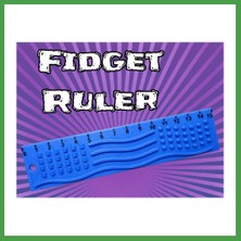 Soi Home 3D Baskı Dokunsal Fidget Cetveli - Kabartmalı Stres ve Odaklanma Oyuncağı - Mavi Soı