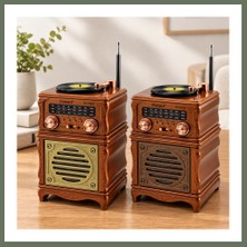Bezos Retro Radyo Hoparlör Am Fm Sw Bluetooth USB Type-C Şarjlı Bezos1