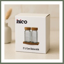 Bezos Bambu Kapaklı Cam Baharatlık Bezos1