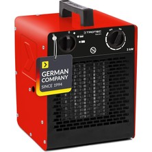 Trotec Seramik Isıtıcı Elektrikli Isıtıcı Tds 20 C 3.000 Watt'a Kadar Çok Kademeli Sıcaklık Ayarı (3 Kw) Termostatlı Inşaat Isıtıcısı