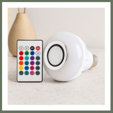 Bezos Kumandalı Rgb LED Ampul Bluetooth Hoparlör 7W/3W Bezos1