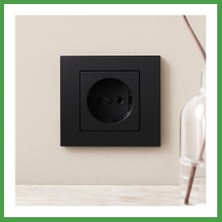 Soi Home Siyah Normal Priz - Standart Duvar Prizi Soı