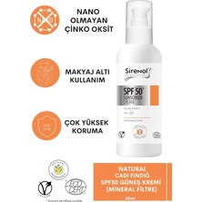 Tr Natural Cadı Fındığı SPF50 Güneş Kremi (Mineral Filtre) 60 ml