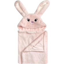 Tr Snoogıe Boo Ultra Yumuşak Bebek Suni Kürk Kapüşonlu Havlu, Pembe Small