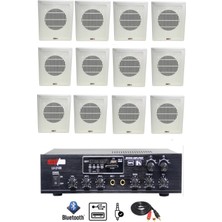 Lastvoice LV-2100 Anfi, 12 Adet Duvar Tipi Hoparlör, Bluetooth, Usb, Ses Sistemi Paketi