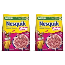 Nestle Nesquik Çilektop Çilek Aromalı Tahıl Gevreği 310 Gram (2 Paketi)