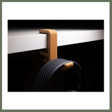 Bezos 3D Baskı Masa Kenarı Kulaklık Askısı Çizgili Kulaklık Tutucu Sıkıştırmalı Kulaklık Askısı 10-40 mm - Turuncu Bezos1