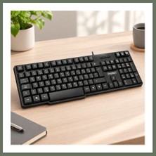 Bezos Kablolu Standart Ofis Klavye ( Siyah) ( Q Klavye) Bezos1