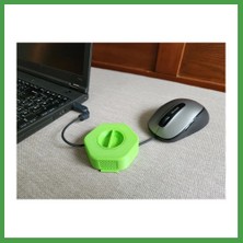 Soi Home 3D Baskı Taşınabilir Kablo Düzenleyici Makara Şarj ve USB Kablo Toplayıcı Döner Kablo Sarıcı - Yeşil Soı