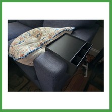 Soi Home 3D Baskı Koltuk Kolçağı Organizeri Üç Kumandalık Kolçak Tepsisi Içecek Tutucu Kanepe Yan Sehpası Siyah Soı