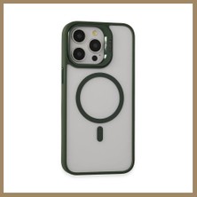 Bezos Joko iPhone 15 Pro Uyumlu Kılıf Roblox Lens Magsafe Standlı Kapak - Koyu Yeşil 22