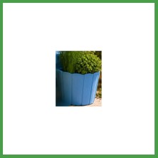 Soi Home 3D Baskı Askılı Balkon Saksısı Dikey Çizgili Dekoratif Çiçek ve Aromatik Bitki Saksısı - Mavi Soı
