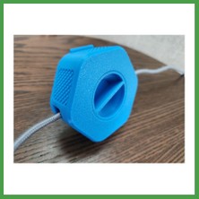 Soi Home 3D Baskı Taşınabilir Kablo Düzenleyici Makara Şarj ve USB Kablo Toplayıcı Döner Kablo Sarıcı - Mavi Soı