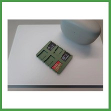 Soi Home 3D Baskı Micro Sd Kart Saklama Kutusu Yaylı Kartlık Mikro Sd Kart Tutucu Ince Düzenleyici Yeşil Soı