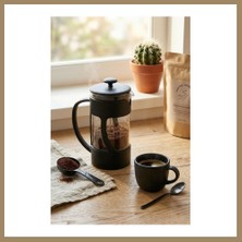 Bezos 350 ml Borosilikat Cam French Press & Siyah Modern Kahve ve Bitki Çayı Demleme Gereci 22