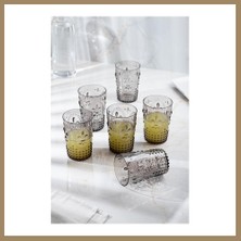 Bezos Akrilik Füme 6'lı Kısa Bardak & Su Meşrubat Kahve Yanı Bardağı 400 ml ( Cam Değildir ) 22